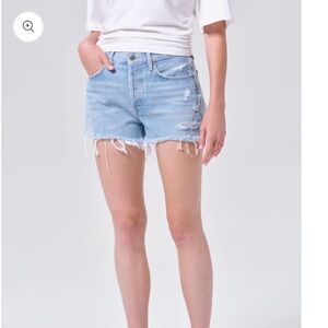 Agolde Light Wash Distressed shorts